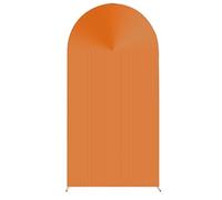 Mateju Couverture de Toile de Fond Arche Style 3D (Orange,65x150cm) | Couverture Arche en Tissu Double Face Mariage Fête Housse pour Toile de Fond pour Décoration Anniversaire Banquet Cérémonie