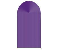 Mateju Couverture de Toile de Fond Arche Style 3D (Violet,80x180cm) | Couverture Arche en Tissu Double Face Mariage Fête Housse pour Toile de Fond pour Décoration Anniversaire Banquet Cérémonie