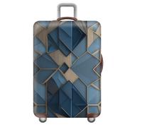 Mateju Élastique Housse Valise Housse de Valise 3D Future Tech Style Housse Protection Valise Lavable Housse de Protection pour Bagages Luggage Cover (Géométries 8,L)