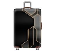 Mateju Élastique Housse Valise Housse de Valise 3D Future Tech Style Housse Protection Valise Lavable Housse de Protection pour Bagages Luggage Cover (Géométrique 8,L)