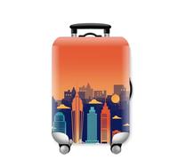 Mateju Élastique Housse Valise Housse de Valise 3D Ville Housse Protection Valise Lavable Housse de Protection pour Bagages Luggage Cover (Ville 1,S)
