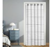 Mateju Grain de Bois Rétro Été Rideau de Porte Interieur,Rideau Occultant à Oeillets,Voilage Fenetre Isolation,Rideaux Salonà, pour Séparation de Pièce Chambre Cuisine Salon (Gris,80x180cm)