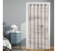 Mateju Grain de Bois Rétro Été Rideau de Porte Interieur,Rideau Occultant à Oeillets,Voilage Fenetre Isolation,Rideaux Salonà, pour Séparation de Pièce Chambre Cuisine Salon (Simillage Bois,130x200cm)
