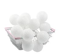 Mateju Guirlande Lumineuse Piles Intérieur, 5m 50 LED Guirlande Lumineuse Boule avec 8 Modes pour Chambre Fêtes Interieur Decoration (Blanc,5M/50LED)