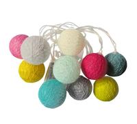 Mateju Guirlande Lumineuse Piles Intérieur, 5m 50 LED Guirlande Lumineuse Boule avec 8 Modes pour Chambre Fêtes Interieur Decoration (Rose vif jaune,5M/50LED)