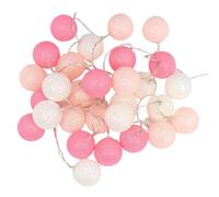 Mateju Guirlande Lumineuse Piles Intérieur, 5m 50 LED Guirlande Lumineuse Boule avec 8 Modes pour Chambre Fêtes Interieur Decoration (MT-rose clair rose,5M/50LED)