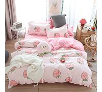 Mateju Housse de Couette Pêche, Parure de Lit 3 Pièces 200x200 Enfant Fille, Sets de Housses de Couettes Réversible, Ensemble de Literie avec 50x75cm Taie d'oreiller