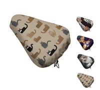 Mateju Housse de Pluie pour Siège de Vélo, Empreinte De Chat, Couvre-Selle de Vélo Imperméable, Taille Universelle, Contre la Poussiè, pour Protéger Votre Selle (Rencontre de Chats,1 pièces)