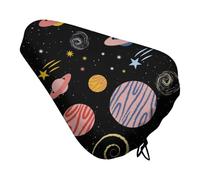 Mateju Housse de Pluie pour Siège de Vélo, Impression Univers, Couvre-Selle de Vélo Imperméable, Taille Universelle, Contre la Poussiè, pour Protéger Votre Selle (Univers 03,2 pièces)
