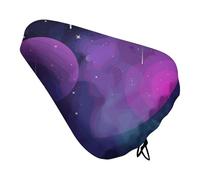Mateju Housse de Pluie pour Siège de Vélo, Impression Univers, Couvre-Selle de Vélo Imperméable, Taille Universelle, Contre la Poussiè, pour Protéger Votre Selle (Violet 01,4 pièces)