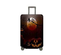 Mateju Housse Valise 3D Halloween Housse de Valise Élastique Housse Protection Valise Lavable Housse de Protection pour Bagages Luggage Cover (Lune écarlate,L)