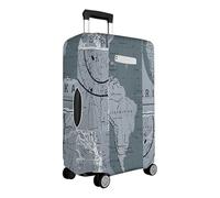 Mateju Housse Valise avec Poches Housse de Valise Élastique Motifs du Monde Housse Protection Valise Lavable Housse de Protection pour Bagages Luggage Cover (d,S)