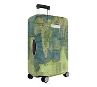 Mateju Housse Valise avec Poches Housse de Valise Élastique Motifs du Monde Housse Protection Valise Lavable Housse de Protection pour Bagages Luggage Cover (a,XL)