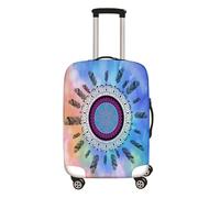 Mateju Housse Valise Élastique, 3D Attrape-rêves Housse de Valise 18-32 Pouces Housse Protection Valise Lavable Housse de Protection pour Bagages Luggage Cover (Bleu Ciel,L(26”-28”))