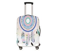 Mateju Housse Valise Élastique, 3D Attrape-rêves Housse de Valise 18-32 Pouces Housse Protection Valise Lavable Housse de Protection pour Bagages Luggage Cover (Beige,S(18”-20”))