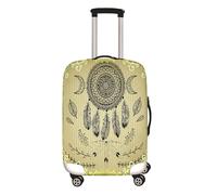 Mateju Housse Valise Élastique, 3D Attrape-rêves Housse de Valise 18-32 Pouces Housse Protection Valise Lavable Housse de Protection pour Bagages Luggage Cover (Jaune Clair,S(18”-20”))