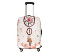 Mateju Housse Valise Élastique, 3D Attrape-rêves Housse de Valise 18-32 Pouces Housse Protection Valise Lavable Housse de Protection pour Bagages Luggage Cover (Rose,L(26”-28”))