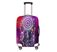Mateju Housse Valise Élastique, Attrape-rêves Housse de Valise 18-32 Pouces Housse Protection Valise Lavable Housse de Protection pour Bagages Luggage Cover (Violet,XL(30”-32”))