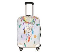 Mateju Housse Valise Élastique, Attrape-rêves Housse de Valise 18-32 Pouces Housse Protection Valise Lavable Housse de Protection pour Bagages Luggage Cover (Beige,L(26”-28”))