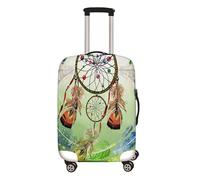 Mateju Housse Valise Élastique, Attrape-rêves Housse de Valise 18-32 Pouces Housse Protection Valise Lavable Housse de Protection pour Bagages Luggage Cover (Vert,L(26”-28”))