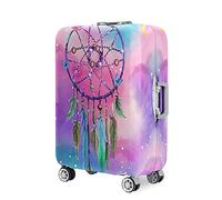 Mateju Housse Valise Housse de Valise Élastique, 18-32 Pouces Housse Protection Valise Lavable, Housse de Praotection pour Bagages Luggage Cover, Attrape-Rêves (Rose Étoilé,L)