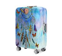 Mateju Housse Valise Housse de Valise Élastique, 18-32 Pouces Housse Protection Valise Lavable, Housse de Praotection pour Bagages Luggage Cover, Attrape-Rêves (Bleu Ciel,M)