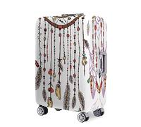 Mateju Housse Valise Housse de Valise Élastique, 18-32 Pouces Housse Protection Valise Lavable, Housse de Praotection pour Bagages Luggage Cover, Attrape-Rêves (Blanc,M)