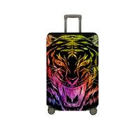 Mateju Housse Valise Housse de Valise Élastique 3D Grand Tigre Housse Protection Valise Lavable Housse de Protection pour 18-32 Pouces Bagages Luggage Cover en Spandex (Pourpre,XL)