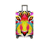 Mateju Housse Valise Housse de Valise Élastique 3D Grand Tigre Housse Protection Valise Lavable Housse de Protection pour 18-32 Pouces Bagages Luggage Cover en Spandex (Tigre Peint,XL)