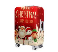 Mateju Housse Valise Housse de Valise Élastique Housse 3D Collection de Noël Protection Valise Lavable Housse de Protection pour Bagages Luggage Cover 18-32 Pouces (Bonhomme de Neige 2,S)