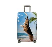 Mateju Housse Valise Housse de Valise Élastique Housse 3D Grand Chien Protection Valise Lavable Housse de Protection pour Bagages Luggage Cover 18-32 Pouces (Chien 6,L)