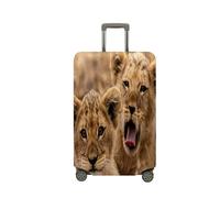 Mateju Housse Valise Housse de Valise Élastique Housse 3D Lion Piégé Protection Valise Lavable Housse de Protection pour Bagages Luggage Cover en Spandex (Bébé,M)