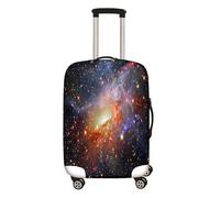 Mateju Housse Valise Impression de Ciel Étoilé, Housse de Valise Élastique Housse Protection Valise Lavable Housse de Protection pour Bagages Luggage Cover (Orange,S)