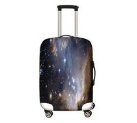 Mateju Housse Valise Impression de Ciel Étoilé, Housse de Valise Élastique Housse Protection Valise Lavable Housse de Protection pour Bagages Luggage Cover (Noir,XL)