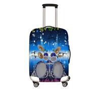 Mateju Housse Valise Impression de Ensemble de Tambour 3D Housse de Valise Élastique Housse Protection Valise Lavable Housse de Protection pour Bagages Luggage Cover (étoiles Bleues,L)