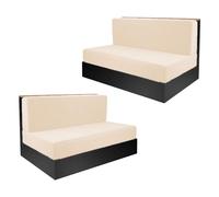 Mateju Housses de Coussin de Cabine de Dinette de Camping-Car Extensibles Housse de Canapé Tout Compris Housse de Dossier Causeuse Canapé Camping-Car Protection (2 Places,Beige)