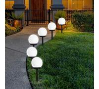 Mateju Lampes Solaires Exterieures Jardin, IP65 Étanche Deco Jardin Exterieur Lanterne Solaire, Lampe Solaire Eclairage Chemins pour Terrasse Pelouse Cour et Paysage - Blanc (Blanc,8 pcs)