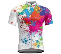 Mateju Maillot Cyclisme Hommes Tenue Cycliste Respirant, Homme Maillots de Cyclisme Séchage Rapide Tee Shirt Maillot Velo Route avec Fermeture Éclair et 3 Poche XS-4XL Coloré