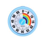 Mateju Minuteur Visuel Timer, Multicolore Arc-en-Ciel Compte à Rebours de 60 Minutes pour Enfants et Adultes -Outil de Gestion du Temps pour Cuisine Bureau Salle de Classe Silencieux Réunions (Bleu)