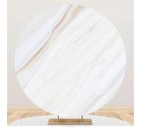 Mateju Motif Marbre Couverture Toile de Fond Arche Ronde, Couverture de Toile de Fond Round Backdrop Cover pour Décoration Mariage Banquet Anniversaire Fête (Diamètre 7.2FT,Motif de pierre)