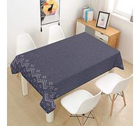 Mateju Nappe Rectangulaire Anti Tache, Géométrique Minimaliste Bohemia Imperméable Anti-Moisissure Anti-Poussière Antifouling Polyester, Lavable et Facile d'entretien Cuisine Fête (100x140cm,4)