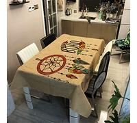 Mateju Nappe Rectangulaire Anti Tache, Imperméable Anti-Moisissure Anti-Poussière Antifouling Polyester, Lavable et Facile d'entretien Cuisine, 3D Capteur de rêves Plume Psychédélique (100 * 140cm,Q)