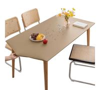 Mateju Nappe Rectangulaire de Table Ajustée Kaki 90x150CM, Élastique Nappe Rectangulaire Anti Tache Nappe de Table PVC Imperméable Essuyable pour Cuisine Jardin Restaurants