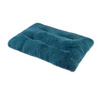 Mateju Panier Moelleux pour Chien,Panier Chat Rectangle en Peluche Coussin Chien Lavable Lit pour Chat Interieur Confortable avec Fond Antidérapant pour Petit Moyen Taille (Bleu Paon,M 94x63cm)