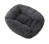 Mateju Panier Moelleux pour Chien,Panier Chat Rectangle en Peluche Coussin Chien Lit pour Chat Interieur Confortable avec Fond Antidérapant pour Petit Moyen Taille (Gris foncé A,M 65x55cm)