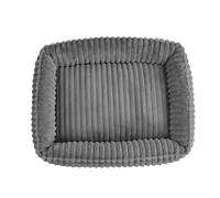 Mateju Panier Moelleux pour Chien, Panier Chat Rectangle en Peluche Coussin Chien Moelleux Lit Lavable pour Chat, Coussin Confortable pour Petit Moyen Taille (179 Gris foncé,50x40cm)