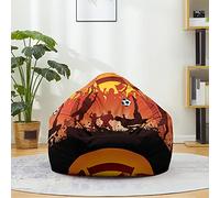 Mateju Pouf Poire 3D Football, Pouf Coton et Lin Sac Haricots sans Remplissage Soft Canapé Chambre, Lavable Sac de Haricots pour Enfant, Adulte (Rouge foncé,80x90cm)