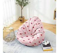 Mateju Pouf Poire Adulte et Enfants, Amour 3D Pouf Geant Chambre, Bean Bag Chair sans Remplissage, pour Grand Canapé, Chaise Longue Grande, Fauteuil de Salon pour Intérieur (M,Love)