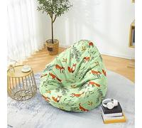 Mateju Pouf Poire Adulte et Enfants, Animal 3D Pouf Geant Chambre, Bean Bag Chair sans Remplissage, pour Grand Canapé, Chaise Longue Grande, Fauteuil de Salon pour Intérieur (Renard mâle,M)