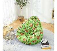 Mateju Pouf Poire Adulte et Enfants, Animal 3D Pouf Geant Chambre, Bean Bag Chair sans Remplissage, pour Grand Canapé, Chaise Longue Grande, Fauteuil de Salon pour Intérieur (Renard,XL)